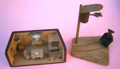 Pair of Vintage Miniature Dioramas