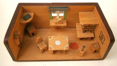 Pair of Vintage Miniature Dioramas