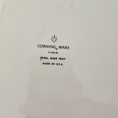 Corningware Lot Cornflower Platter, 2 Casseroles. 1 over dish