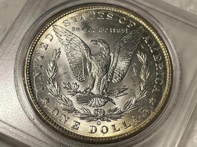1899-O BRILLIANT UNCIRCULATED CONDITION MORGAN SILVER DOLLAR (COIN-6) FROM AN OLDTIME ESTATE. FREE DOMESTIC SHIPPING.