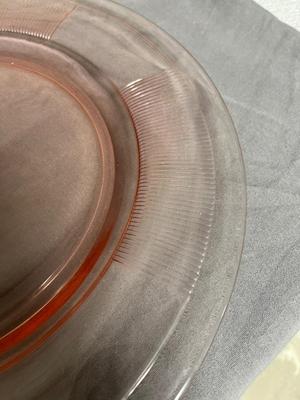 Pink depression glass