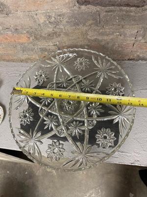 Pressed glass & sweet little chipped teacup