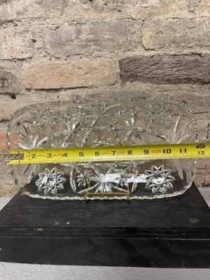 Pressed glass & sweet little chipped teacup