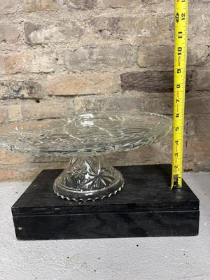 Pressed glass & sweet little chipped teacup