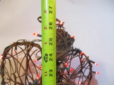 Lighted Grapevine Angel & Candle Arch Christmas Scene