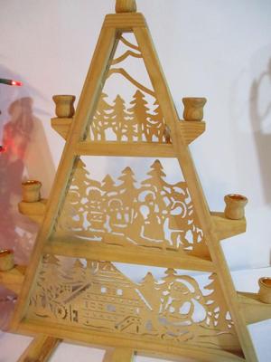 Lighted Grapevine Angel & Candle Arch Christmas Scene