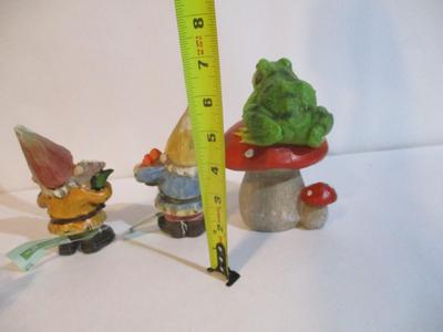 7 Resin Garden Gnomes & Mushroom