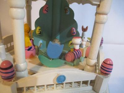 Vintage Easter Go Round 3 Tier Candle Rotating Carousel