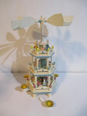 Vintage Easter Go Round 3 Tier Candle Rotating Carousel