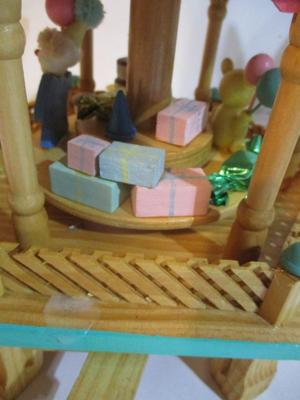 Vintage Happy Birthday Go Round 3 Tier Candle Rotating Carousel