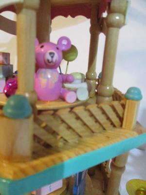 Vintage Happy Birthday Go Round 3 Tier Candle Rotating Carousel