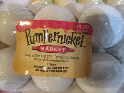 New Pumpernickel Market Faux Decorative Eggs With Carton #127