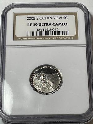 NGC 2005-S PF69 Ultra Cameo Ocean View Commemorative 5c Nickel as Pictured.