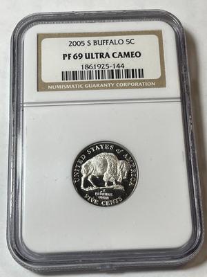 NGC 2005-S PF69 Ultra Cameo Bison Commemorative Buffalo 5c Nickel as Pictured.