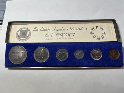 (1867-1967) Canadian Confederation Expo Centennial 6-Coin Proof-like Presentation Set as Pictured.