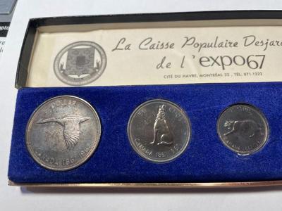 (1867-1967) Canadian Confederation Expo Centennial 6-Coin Proof-like Presentation Set as Pictured.