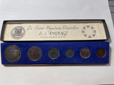 (1867-1967) Canadian Confederation Expo Centennial 6-Coin Proof-like Presentation Set as Pictured.