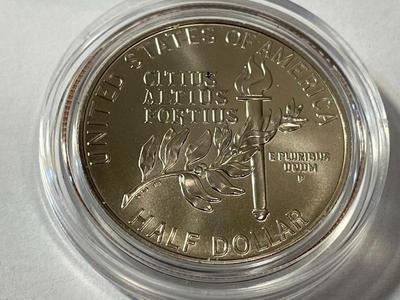 1992-P Gymnast Olympic Commemorative Clad Half Dollar Gem BU as Pictured.