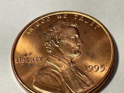 1995-P DOUBLE DIE OBVERSE LINCOLN CENT ERROR UNCIRCULATED CONDITION AS PICTURED.