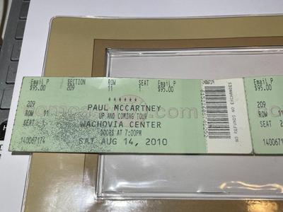 Vintage Paul McCartney 2010/U2 1992 Concert Ticket Ephemera as Pictured.