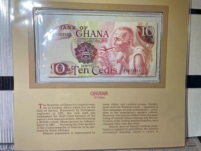 Ghana 10 Cedis 1978 Banknote/Currency in Uncirculated Condition by Fleetwood as Pictured.
