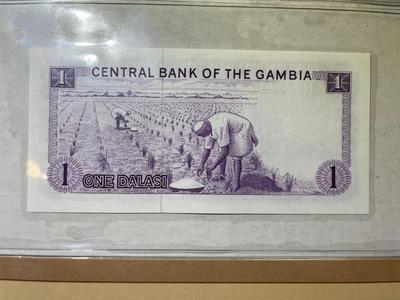 Gambia 1 Dalasi Banknote/Currency in Uncirculated Condition by Fleetwood as Pictured.