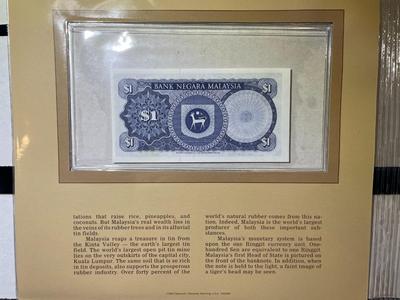 Malaysia 1 Ringgit Banknote/Currency in Uncirculated Condition by Fleetwood as Pictured.