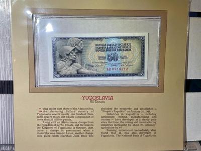 Yugoslavia 50 Dinara 1968 Banknote/Currency in Uncirculated Condition by Fleetwood as Pictured.