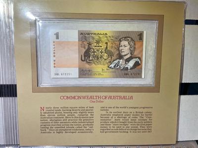 Australia 1 Dollar Banknote/Currency in Uncirculated Condition by Fleetwood as Pictured.