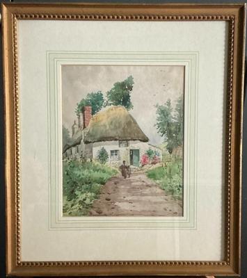 Hetty Richards - Kanne, Thatched Roof Cottage