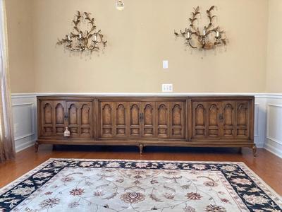 LOT 245: Vintage Mastercraft Furniture Co. Buffet Console with Table Pads