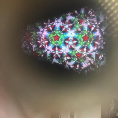 LOT 257: Pair of Vintage Brass and Copper Kaleidoscopes (1983 1728 and 1984 1538) with Glass Holding Stand