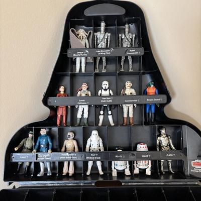 LOT 269: Vintage Star Wars Action Figures w/ Darth Vader Carrying Case