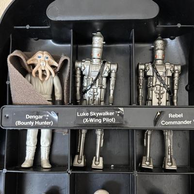 LOT 269: Vintage Star Wars Action Figures w/ Darth Vader Carrying Case