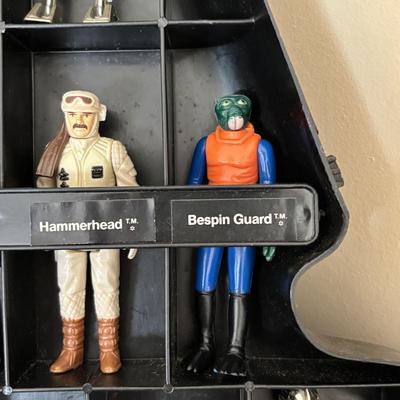 LOT 269: Vintage Star Wars Action Figures w/ Darth Vader Carrying Case