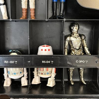 LOT 269: Vintage Star Wars Action Figures w/ Darth Vader Carrying Case