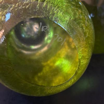 LOT 300: JRS Art Glass Pears & Apple Paperweights