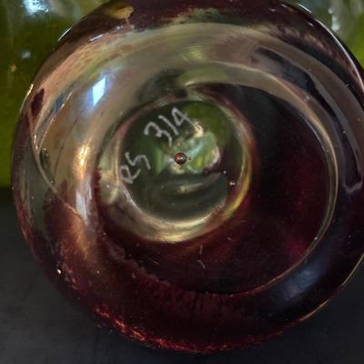 LOT 300: JRS Art Glass Pears & Apple Paperweights