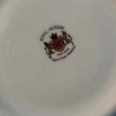 LOT 302: Vintage Teacups & Dessert Plates: Imperial Bohemian, Czechoslovakia: Churchill, Made in England: Bavaria: Royal Jackson:...