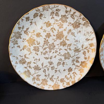 LOT 302: Vintage Teacups & Dessert Plates: Imperial Bohemian, Czechoslovakia: Churchill, Made in England: Bavaria: Royal Jackson:...