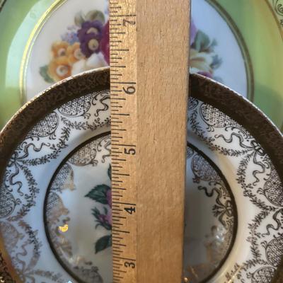 LOT 302: Vintage Teacups & Dessert Plates: Imperial Bohemian, Czechoslovakia: Churchill, Made in England: Bavaria: Royal Jackson:...