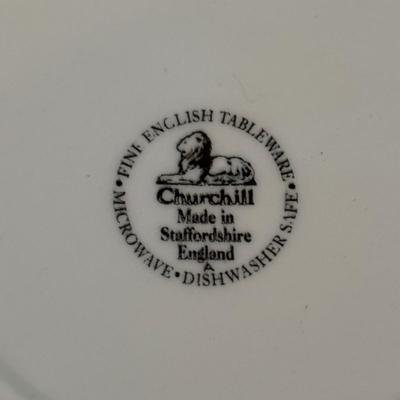 LOT 302: Vintage Teacups & Dessert Plates: Imperial Bohemian, Czechoslovakia: Churchill, Made in England: Bavaria: Royal Jackson:...