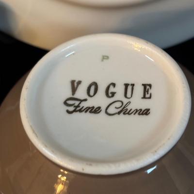 LOT 302: Vintage Teacups & Dessert Plates: Imperial Bohemian, Czechoslovakia: Churchill, Made in England: Bavaria: Royal Jackson:...