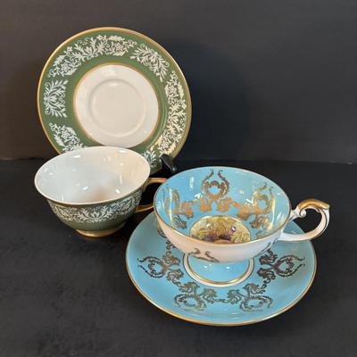 LOT 303: Vintage Teacup Collection: Royal Albert, Parisienne by Royal Jackson, Crown D'or, Aynsley