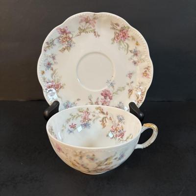 LOT 304: Vintage Teacup Collection Featuring a Wright Tyndale & Van Roden of Philadelphia Limoges Teacup, Bergere Limoges, Shelly...