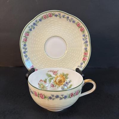 LOT 304: Vintage Teacup Collection Featuring a Wright Tyndale & Van Roden of Philadelphia Limoges Teacup, Bergere Limoges, Shelly...