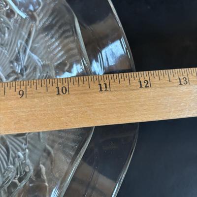 LOT 305: Vintage Glassware: Jeanette Iris & Herringbone Bowls/Platter, Marigold Carnival Glass, Amber Federal Glass Platter