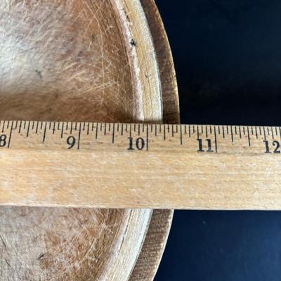 LOT 308: Primitive Wooden Bowls, Acme Egg Scale, Copper Rooster, Vintage Rolling Pins & More