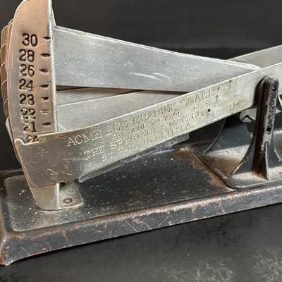 LOT 308: Primitive Wooden Bowls, Acme Egg Scale, Copper Rooster, Vintage Rolling Pins & More