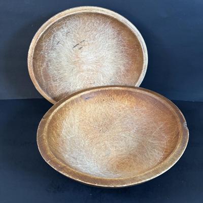 LOT 308: Primitive Wooden Bowls, Acme Egg Scale, Copper Rooster, Vintage Rolling Pins & More